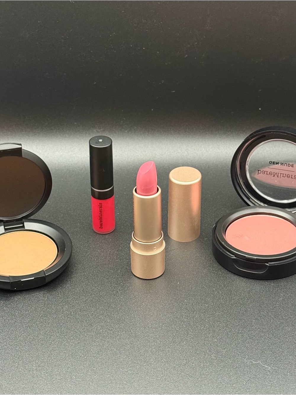BareMinerals Mini Makeup Set: Liquid Lip Color, Lipstick, Blush & Bronzer
